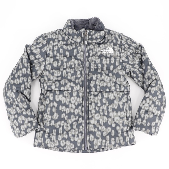 New The North Face Medium 10/12 Youth Girls Mossbud Swirl Jacket Grey - Picture 11 of 16